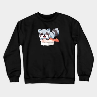 Racoon shrimp Sushi Crewneck Sweatshirt